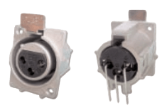 ITT Cannon Male and Female PCB Metal Flange Mount Receptacle, XLM